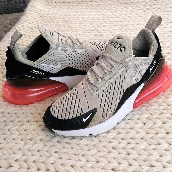 Nike Shoes - Nike Air Max 270 Light Bone Hot Punch Size 7 EUC!